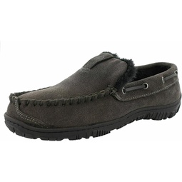 Clarks Mens Warren Slip On Loafer Black Suede Fur Lined Casual Shoes (Medium, Grey, Numeric_9)