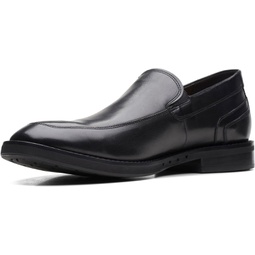 Clarks Un Hugh Step Mens Loafers, Black Leather, 13 W