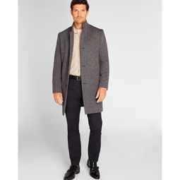 Loukas Patterned Funnel Neck Coat