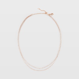 Pave Double Strand Necklace