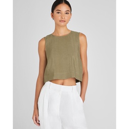 Linen Cropped Shell
