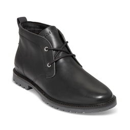 Mens Midland Leather Water-Resistant Lace-Up Lug Sole Chukka Boots