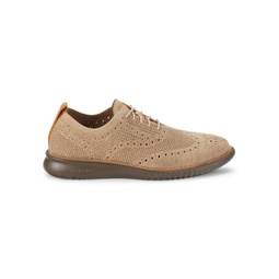 2.Zerogrand Wingtip Knit Oxford Shoes