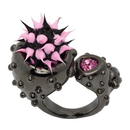 Black & Pink Candy Pod Ring 232236F024030