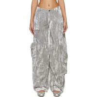 SSENSE Exclusive Silver Lawn Trousers 241236F087007