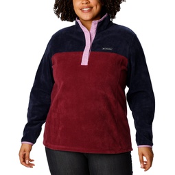 Plus Size Benton Springs Mock-Neck Contrast-Trim Jacket