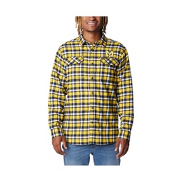 Mens Maize Michigan Wolverines Flare Flannel Long Sleeve Shirt