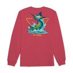 Mens Razer PFG Marlin Logo Graphic Long-Sleeve T-Shirt