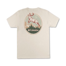 Mens Soaring Deer Logo Graphic T-Shirt
