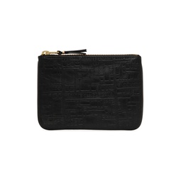 Black Logo Embossed Pouch 231230M171000