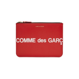 Red Huge Logo Pouch 231230M171006