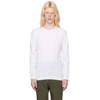 White Crewneck Long Sleeve T Shirt 232270M213012