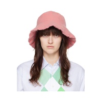 Pink Wool Nylon Tweed Bucket Hat 232270F015001