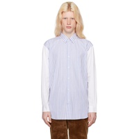 Blue   White Striped Shirt 232270M192030