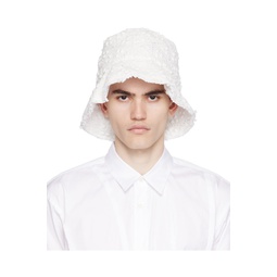 White Crochet Hat 231270M140002