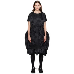 Black Floral Midi Dress 232671F054000