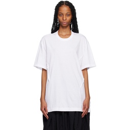 White Patchwork T Shirt 231347F110004