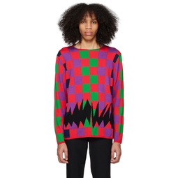 Multicolor Check Sweater 231347M201002