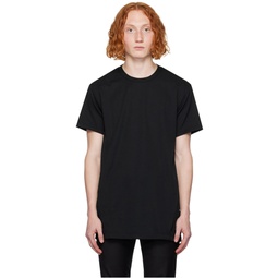 Black Paneled T Shirt 232347M213002