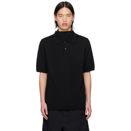 Black Layered Polo 241347M212000