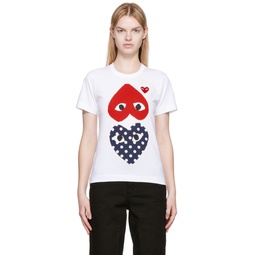 White Heart T Shirt 222246F110015