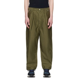 Khaki Pleated Trousers 231057M191006