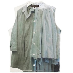 Comme des Garcons Homme Plus Poly Knit Print Vest Green