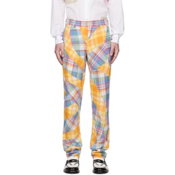 Multicolor Tartan Trousers 231347M191006