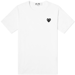 Comme des Garcons Play Basic Logo T-Shirt White & Black