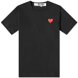 Comme des Garcons Play Basic Logo T-Shirt Black & Red