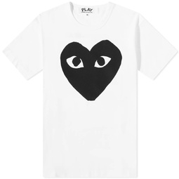 Comme des Garcons Play Heart Logo T-Shirt White & Black