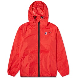 Comme des Garcons Play x K-Way Full Zip Packable Jacket Red