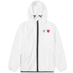 Comme des Garcons Play x K-Way Full Zip Packable Jacket White