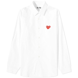 Comme des Garcons Play Red Heart Basic Shirt White & Red