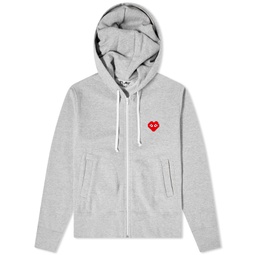 Comme des Garcons Play Invader Heart Hooded Sweat Grey