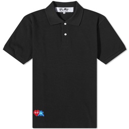 Comme des Garcons Play Invader Polo Shirt Black