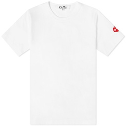 Comme des Garcons Play Womens Invader Sleeve T-Shirt White