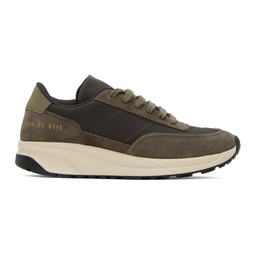 Brown Track Technical Sneakers 232426F128006