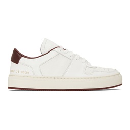White & Burgundy Decades Sneaker 222426F128006