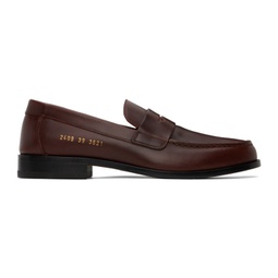 Brown Leather Loafers 241133M231005