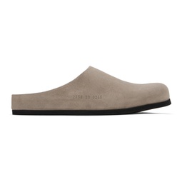 Taupe Clog Slip-On Loafers 241133M231002