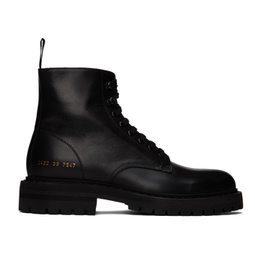 Black Combat Boots 241133M255001