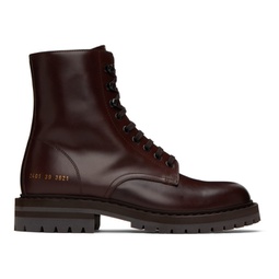 Brown Combat Boots 232133M255002