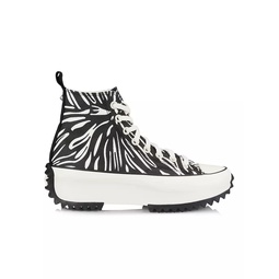 Run Star Hike Zebra-Print High-Top Sneakers