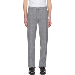 Gray Check Trousers 241325M191000
