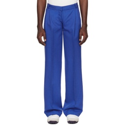 Blue Tailored Trousers 241325M191002