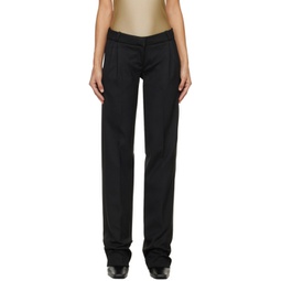 Black Tailored Trousers 241325F087004