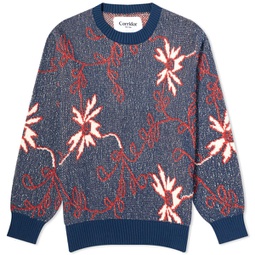 Corridor Lyon Floral Knit Jumper Navy