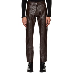 Brown Five Pocket Trousers 231783M191001