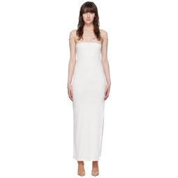 White Hyperbole Maxi Dress 241783F055008